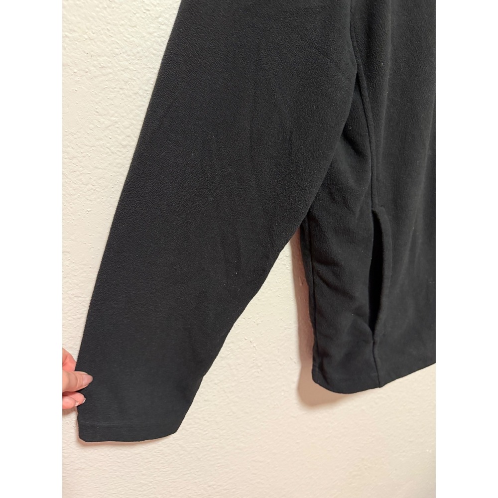 Starter Mens Fleece Full Zip Jacket Black Mock Neck Size M (38-40) - Picture 4 of 7